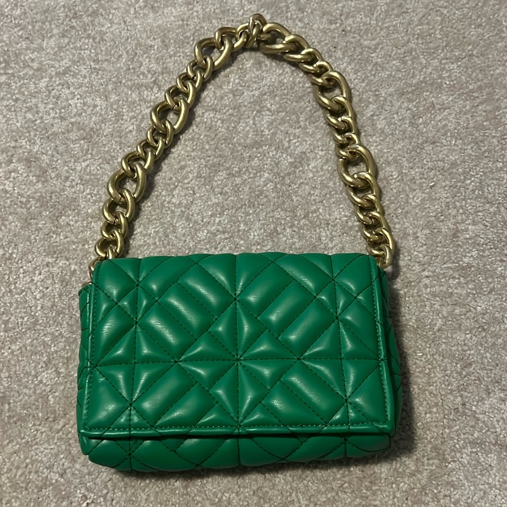 Green ZARA bag